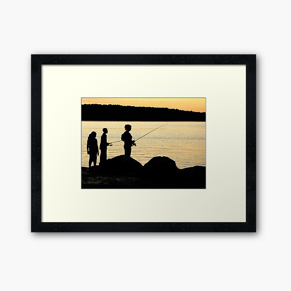 Casting By Twilight Framed Art Print