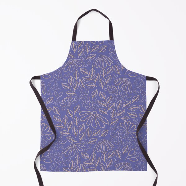 Item preview, Periwinkle blue and beige seamless repeat floral texture pattern design designed and sold by DesignsByMadiha.