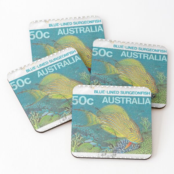 Item preview, Australia Blue-Lined Surgeonfish stamp 1980 designed and sold by yousufi.