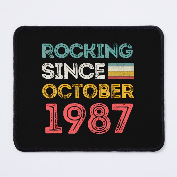 Item preview, Retro Rocking Since October 1987 For Birthday Month And Year As A October Birthday Quotes designed and sold by Funwithmusic.