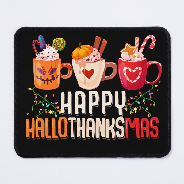 Item preview, Hallothanksmas Coffee Happy Halloween Thanksgiving Christmas designed and sold by MerchK1ng.