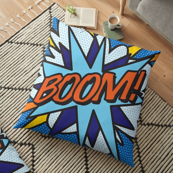 design pop art rétro cool et tendance de bande dessinée qui met le wham Coussin de sol
