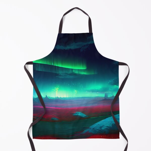 Item preview, aurora in the northern lands stunning view with mountains and lakes, nature painting #4 designed and sold by supeart.