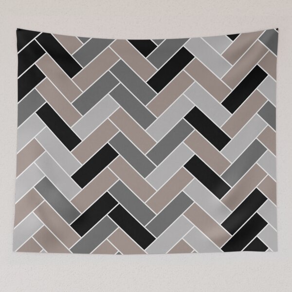 Aperçu de l'œuvre Gray-Beige Black Gray Herringbone Pattern Pairs Dutch Boy 2023 COTY Rustic Greige 404-4DB créée et vendue par ColorOfTheYears.