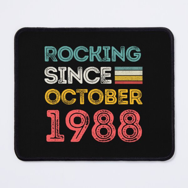 Item preview, Retro Rocking Since October 1988 For Birthday Month And Year As A October Birthday Quotes designed and sold by Funwithmusic.