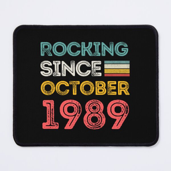 Item preview, Retro Rocking Since October 1989 For Birthday Month And Year As A October Birthday Quotes designed and sold by Funwithmusic.