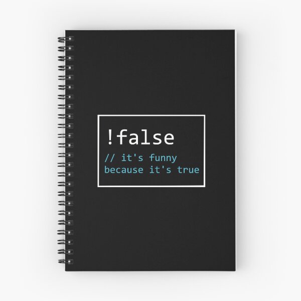 Item preview, !False it's funny because it's true white and cyan text designed and sold by Krista Robertson.
