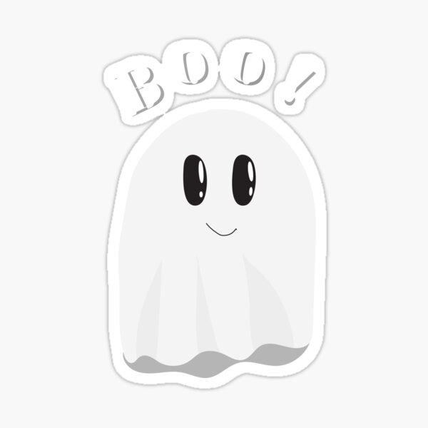 Cute Ghost Boo Sticker For Sale By Sperare Store Redbubble