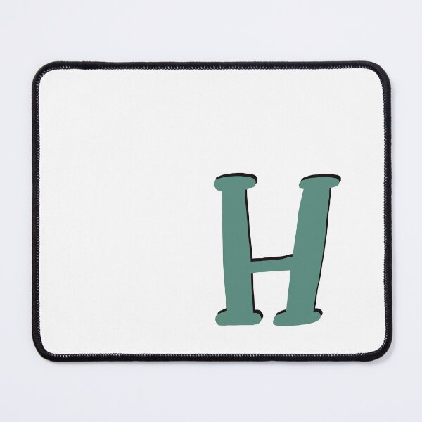 Item preview, Letter H Green initial monogram alphabet h capital H designed and sold by Antique-Gifts.