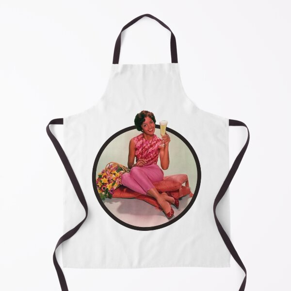 Item preview, Cheers! black circle and lady inviting us a drink! designed and sold by OptLuv.