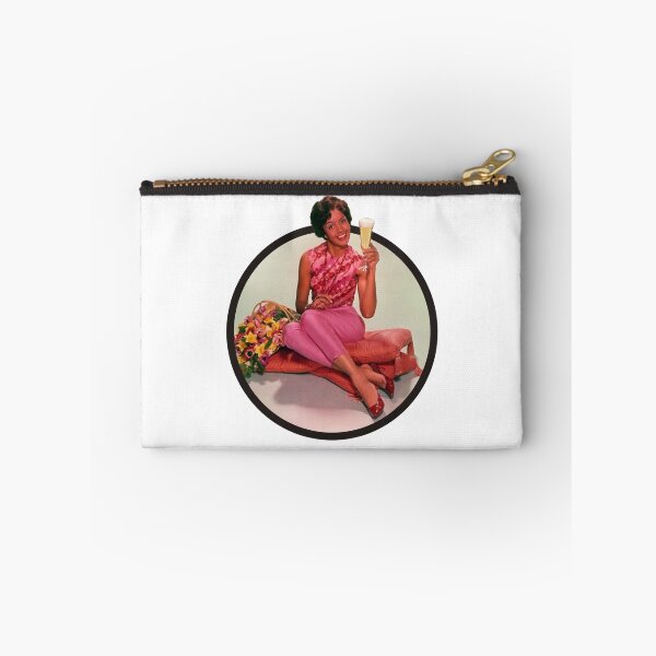 Item preview, Cheers! black circle and lady inviting us a drink! designed and sold by OptLuv.