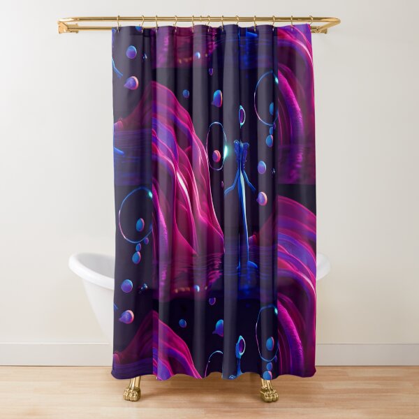 Columna de ducha. Ducha escocesa en lila y Blanco