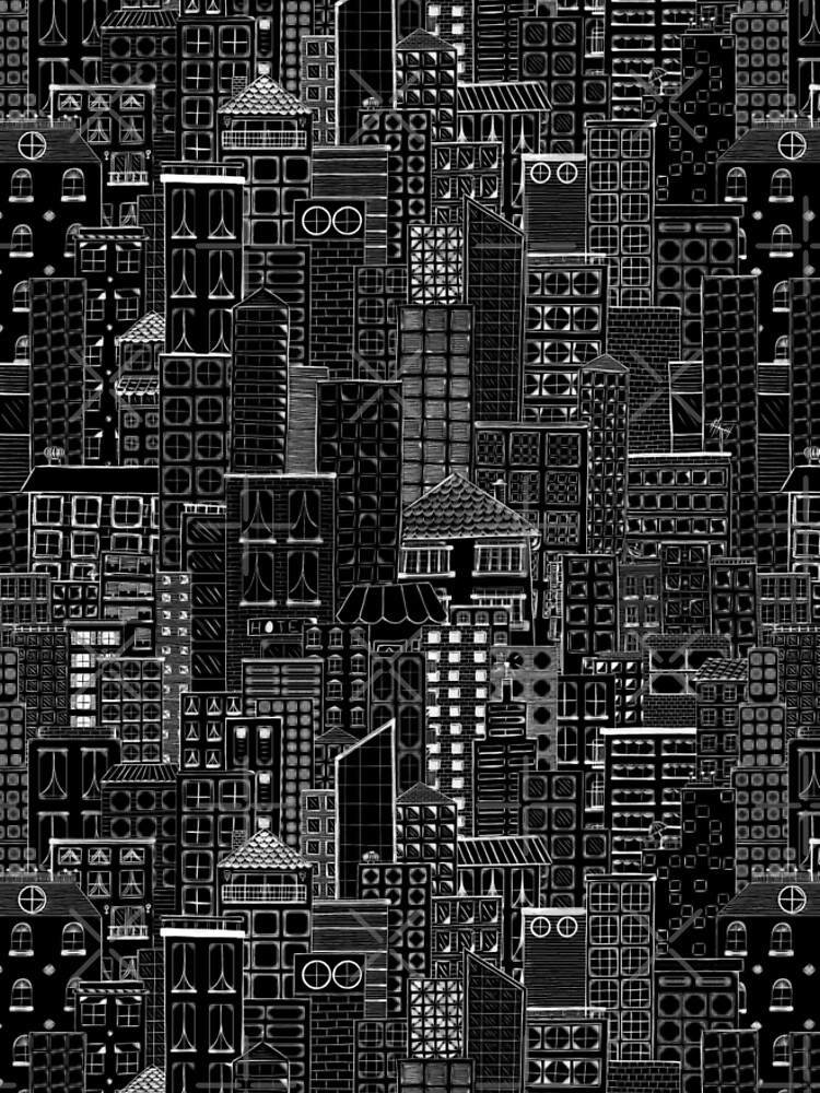 City Doodle Night by beththompsonart
