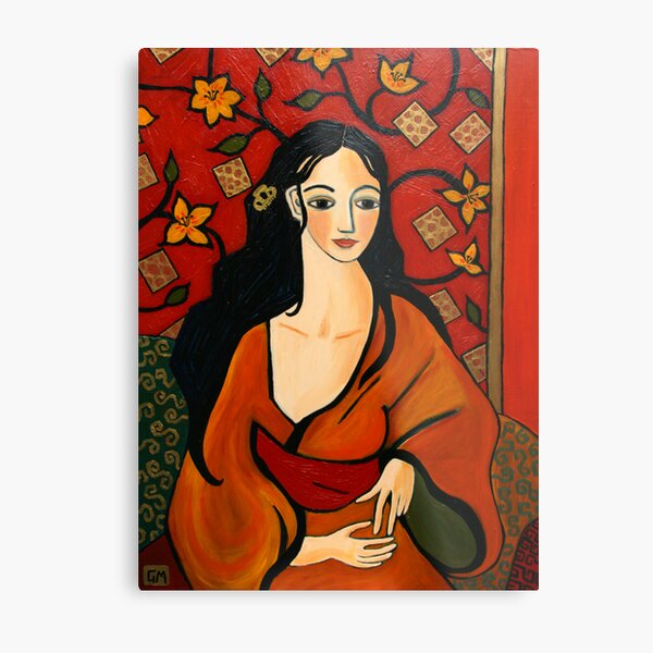 Golden Geisha Metal Print