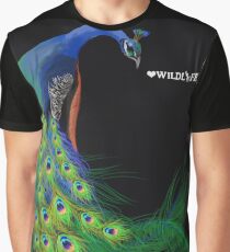 Love Wildlife Peacock Graphic T-Shirt