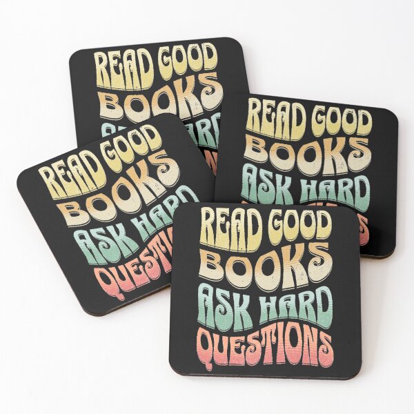 Item preview, Read Good Books Ask Hard Questions Bookish Bibliophile designed and sold by LadySaltwater.