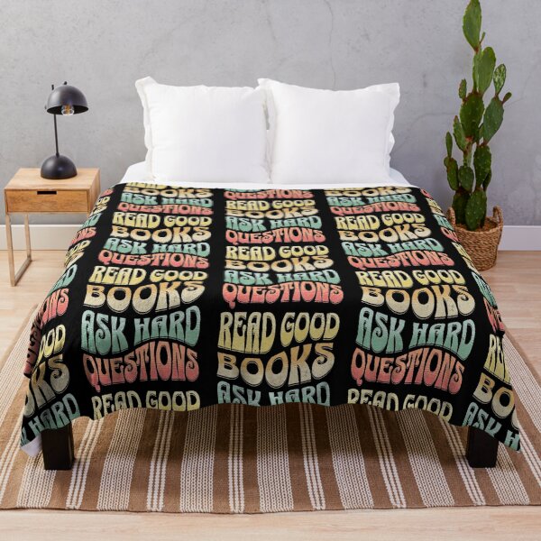 Item preview, Read Good Books Ask Hard Questions Bookish Bibliophile designed and sold by LadySaltwater.