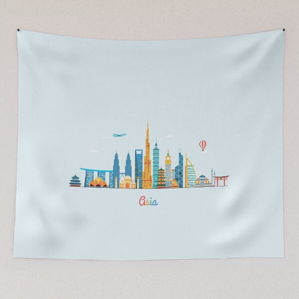 Item preview, Asia skyline designed and sold by Antikwar.