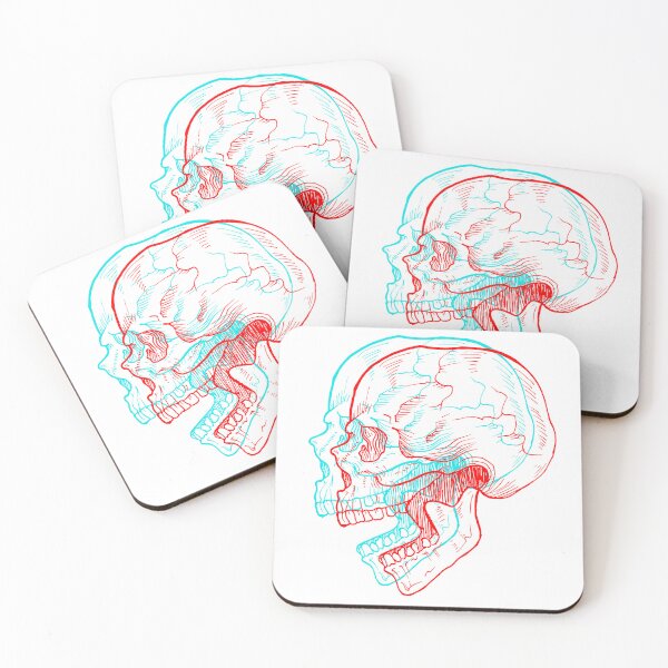 Item preview, 3D Skulls with White Background designed and sold by LuxeHurricane.