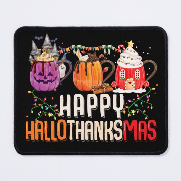 Item preview, Hallothanksmas Coffee Happy Halloween Thanksgiving Christmas designed and sold by MerchK1ng.