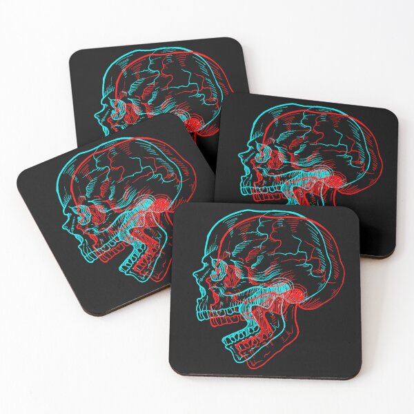 Item preview, 3D Skulls with Black Background designed and sold by LuxeHurricane.