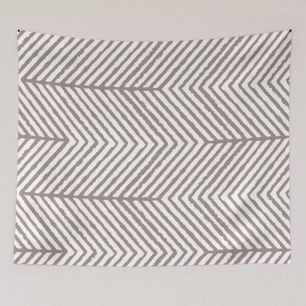 Aperçu de l'œuvre Gray Beige White Abstract Chevron Stripe Pattern - Dutch Boy 2023 COTY Rustic Greige 404-4DB créée et vendue par ColorOfTheYears.