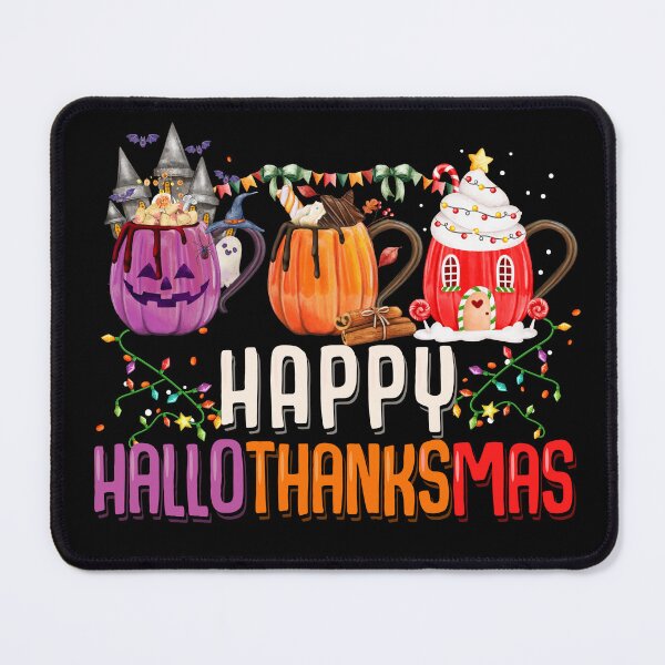 Item preview, Hallothanksmas Coffee Happy Halloween Thanksgiving Christmas designed and sold by MerchK1ng.