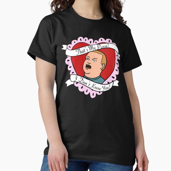 Aperçu de l'œuvre C'est mon sac à main, je ne te connais pas Funny King Of The Hill Bobby Hill Black créée et vendue par arkindanksf.