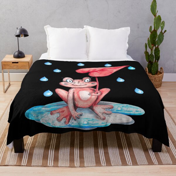Item preview, Watercolor Rain Red Frog Funny Frogs Day designed and sold by TajfunX.