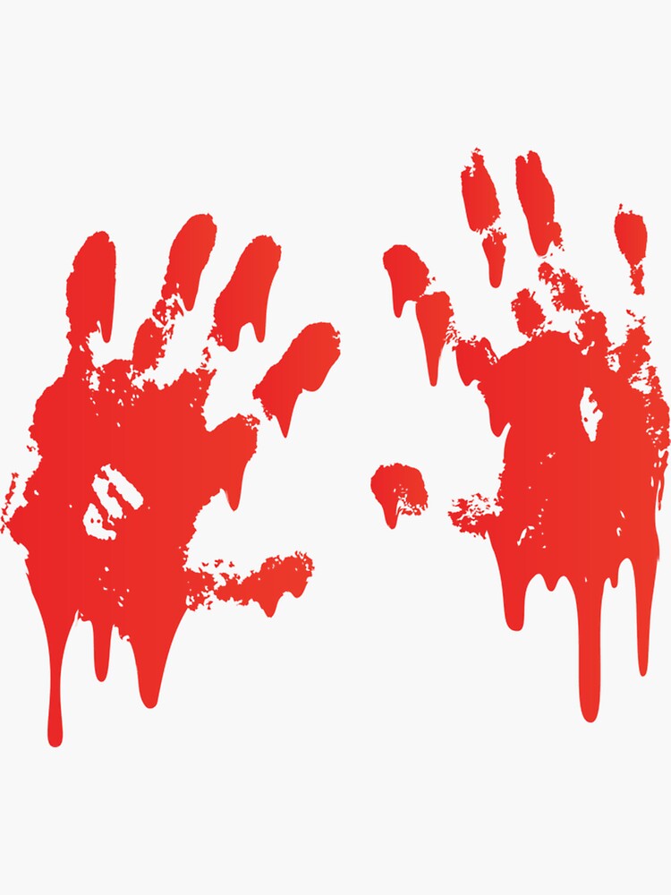 "Halloween! Bloody Handprints " Sticker for Sale by paapsifufutaw
