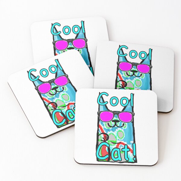 Item preview, blue cool cat 2022 designed and sold by LowEndGraphics.