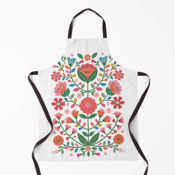 Item preview, Symmetrical Colourful Folk Floral designed and sold by Nina Raby - Jones.