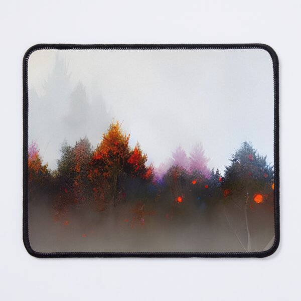 Item preview, pine trees in forest with mist, nature painting #4 designed and sold by supeart.