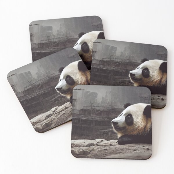 Item preview, Panda in a post-apocalyptic city. designed and sold by Maniock.