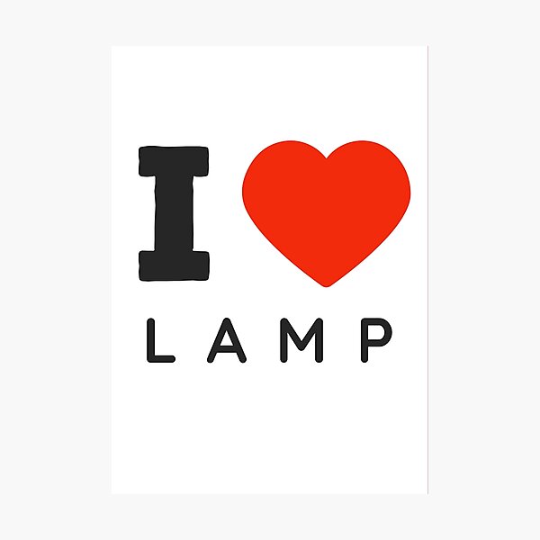 I Love Lamp Photographic Print