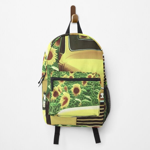 Artikelvorschau, Alter Kleintransporter, der Sonnenblumen in einem Feld lädt entworfen und verkauft von KishShop.