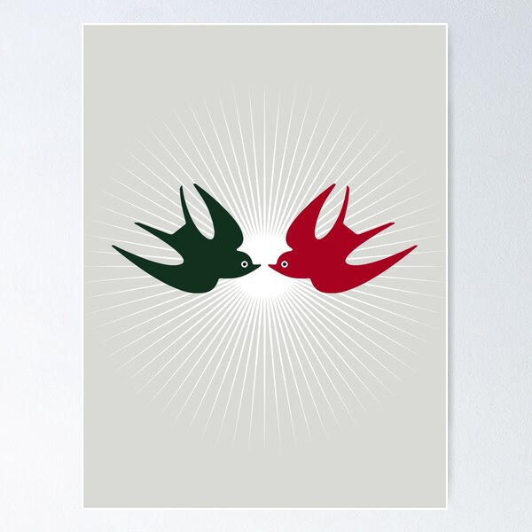 Item preview, Pair of Swallows - A pair of swallows in love designed and sold by Iris Luckhaus.