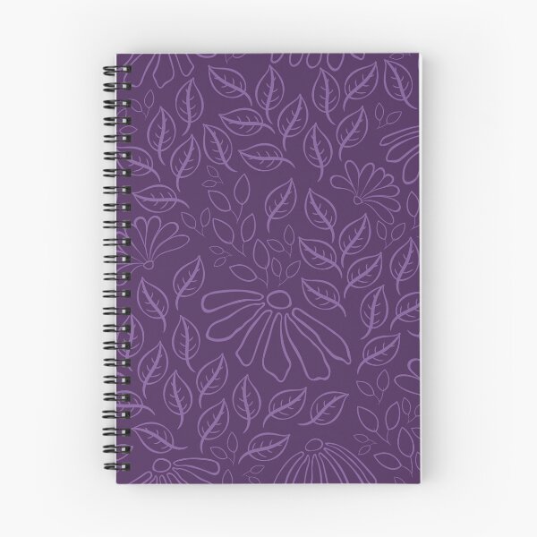 Item preview, Monochrome purple seamless repeat floral texture pattern design designed and sold by DesignsByMadiha.