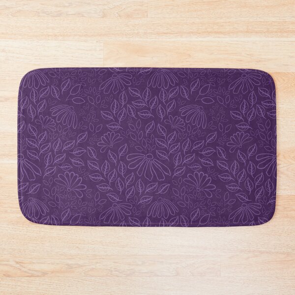 Item preview, Monochrome purple seamless repeat floral texture pattern design designed and sold by DesignsByMadiha.