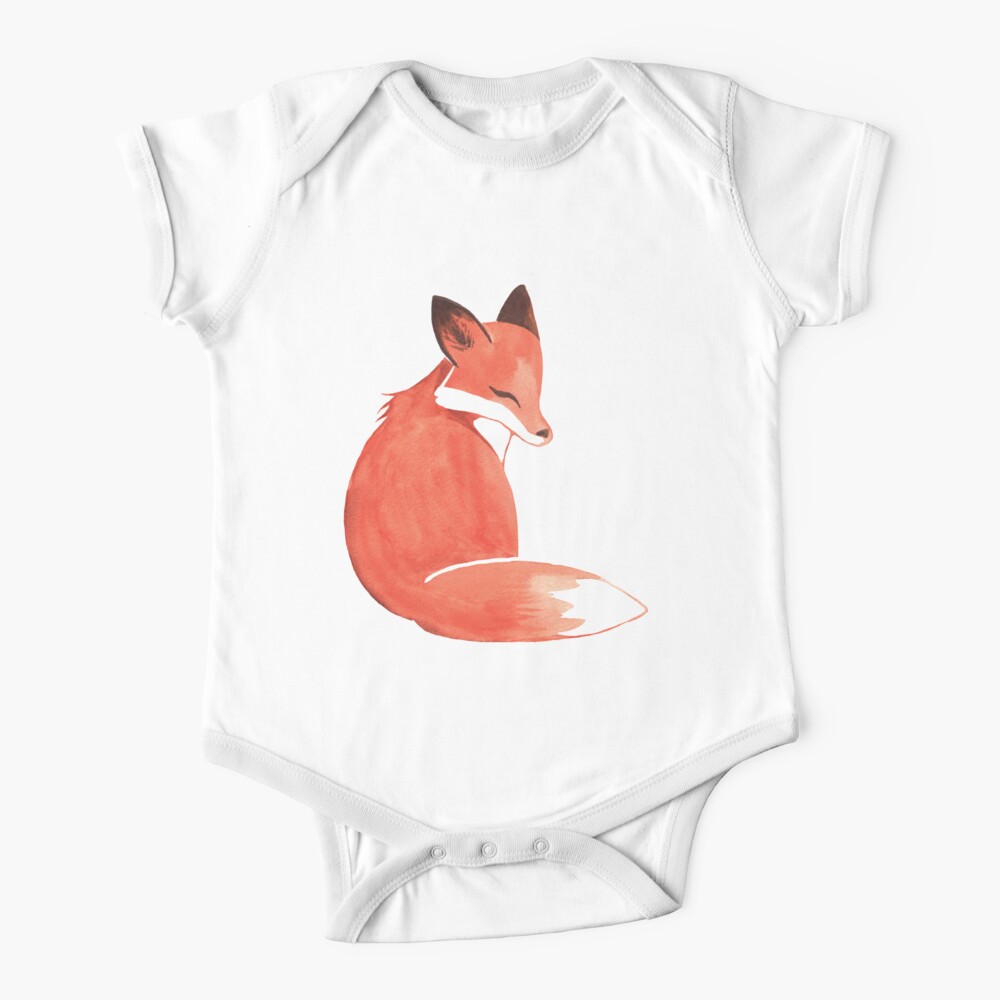 Watercolor Fox Baby One-Piece