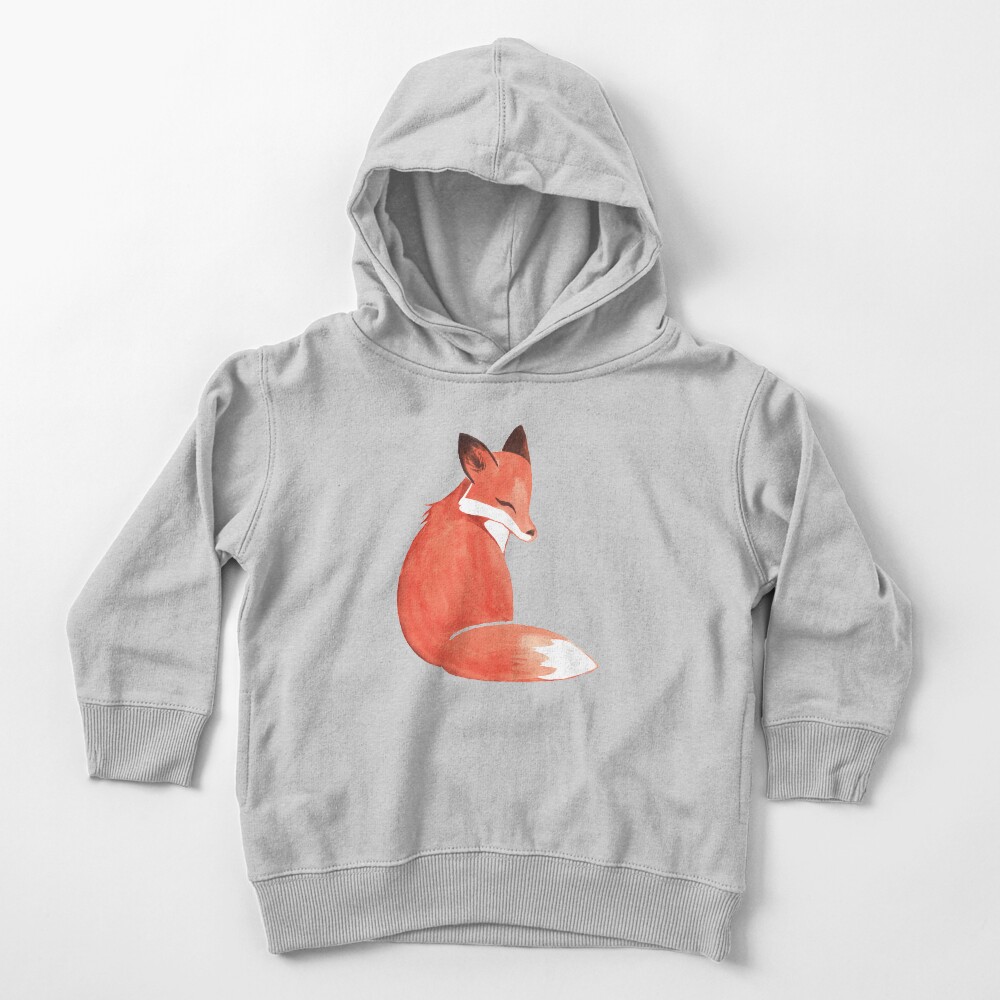 Watercolor Fox Toddler Pullover Hoodie