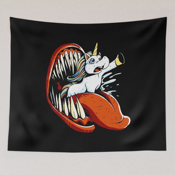 Item preview, Unicorn being eaten by a monster designed and sold by bennetthuskers.