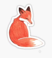 Watercolor Fox Sticker
