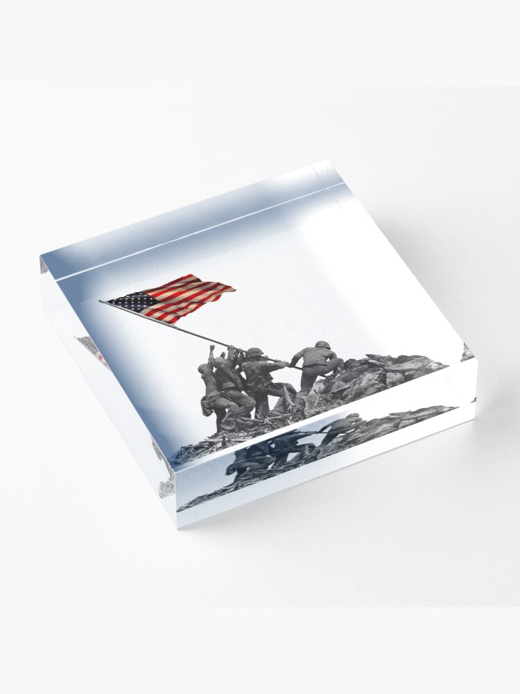 Alternate view of Soldiers Raising US Flag at Iwo Jima Acrylic Block
