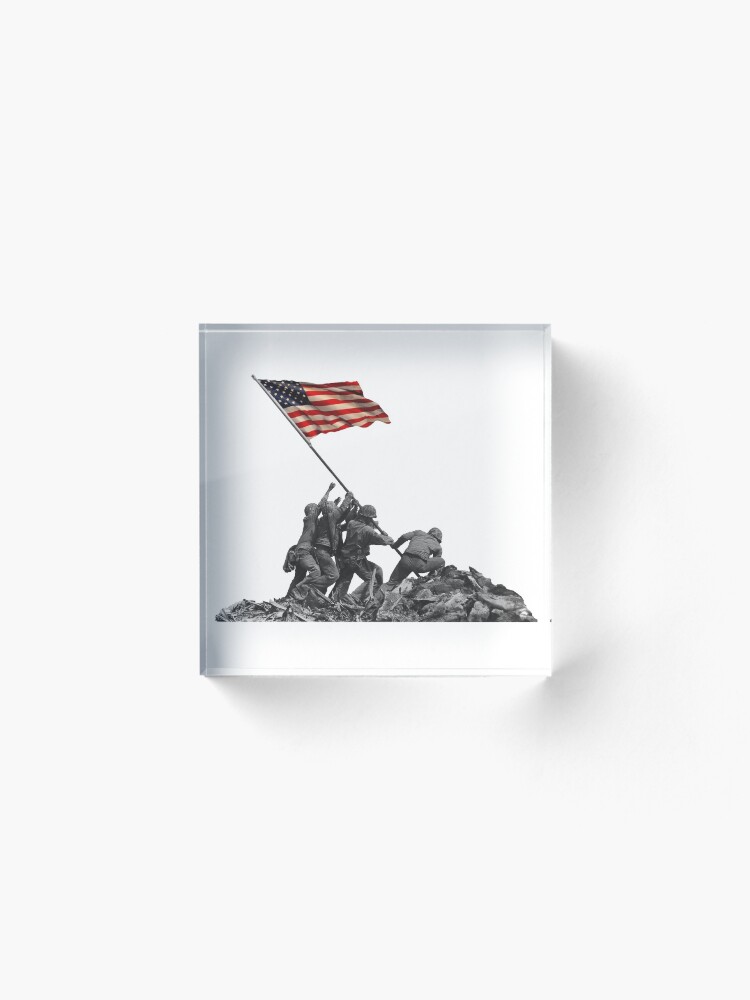 Alternate view of Soldiers Raising US Flag at Iwo Jima Acrylic Block