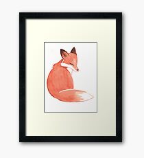 Watercolor Fox Framed Print