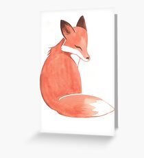 Watercolor Fox Greeting Card