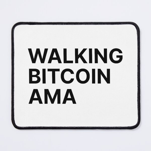Item preview, Walking Bitcoin Ask Me Anything (black) designed and sold by NautilusMare.