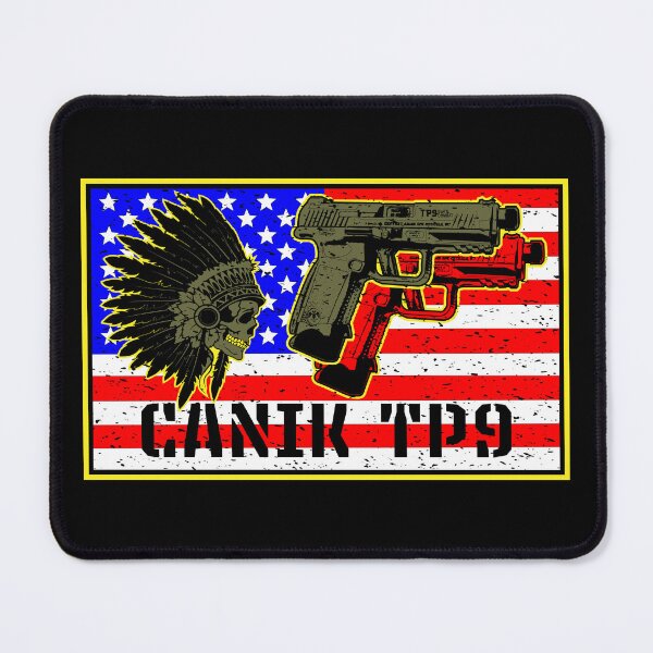 Item preview, Canik TP-9 TP9 Pistol 3D Retro Anime Gun - Apache Warrior USA American Flag Operator - Military designed and sold by Warhawk Designs.