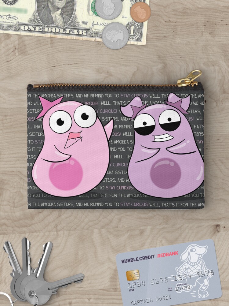 Thumbnail 3 of 4, Zipper Pouch, Amoeba Sisters Catchphrase designed and sold by amoebasisters.